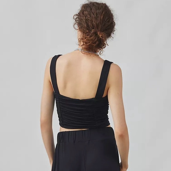 Anthropologie Maeve Ruched Crop Top - Picture 4 of 8